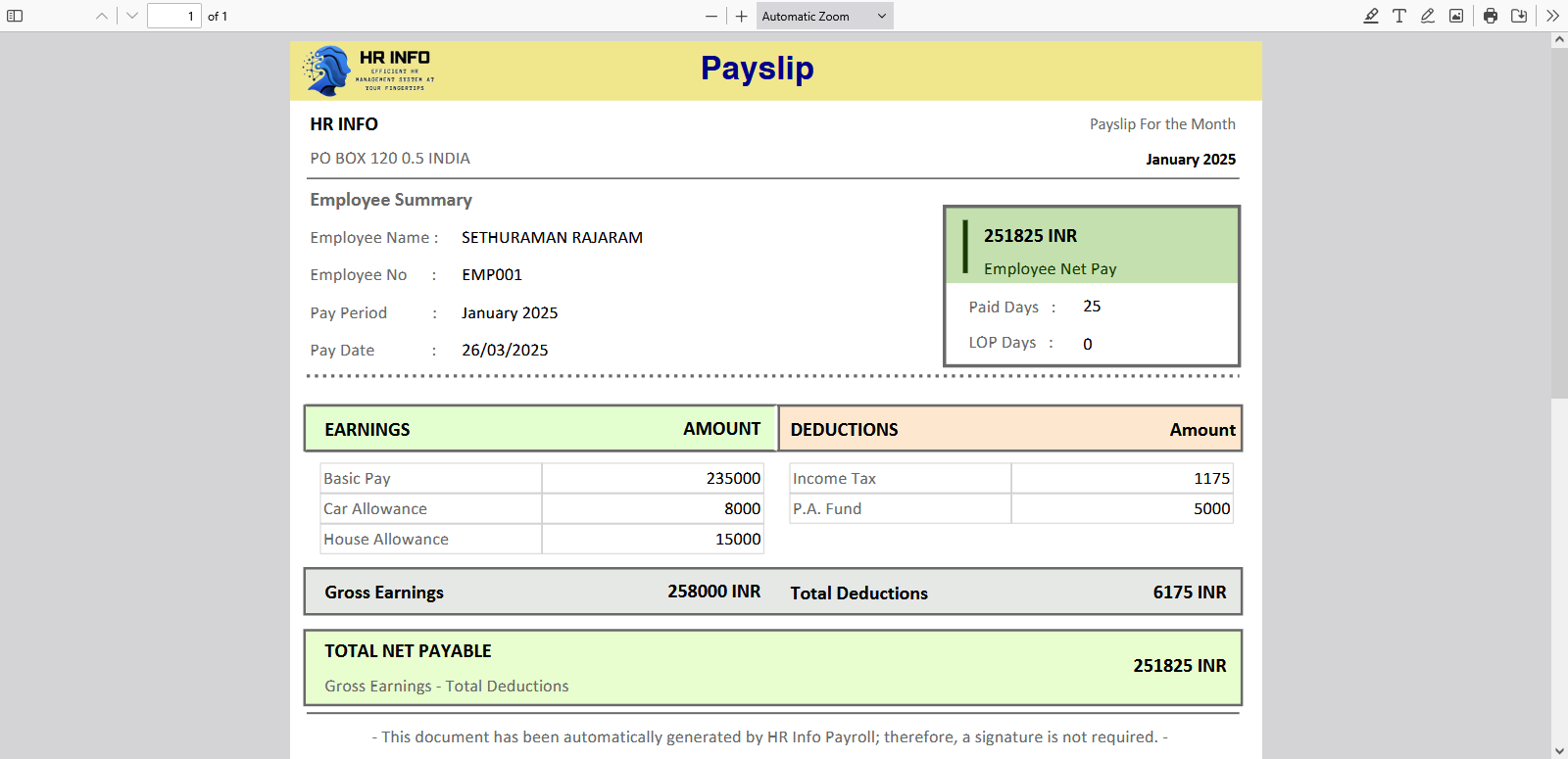 Download Payslips